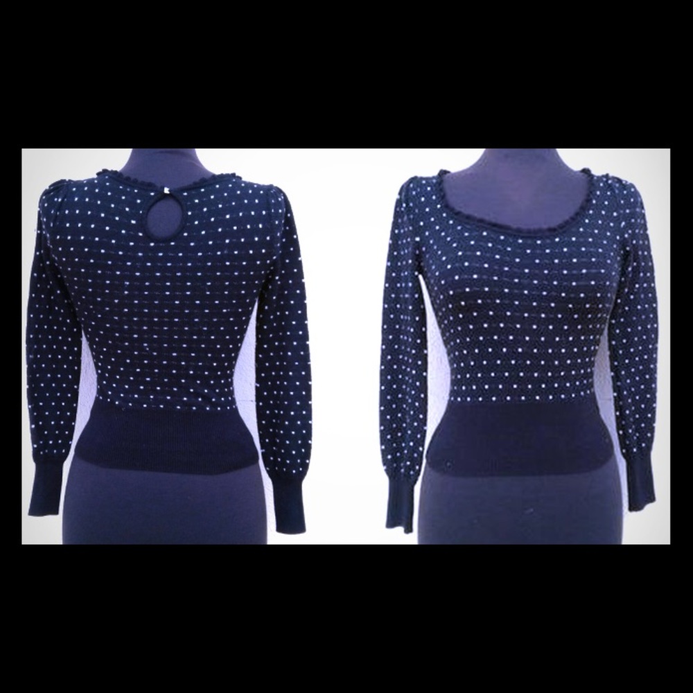 Free People polka dot sweater. Sz M